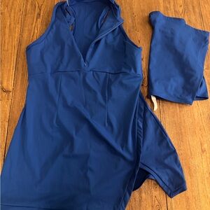 HALARA Royal Blue Sleeveless Dress with Shorts (2 piece)